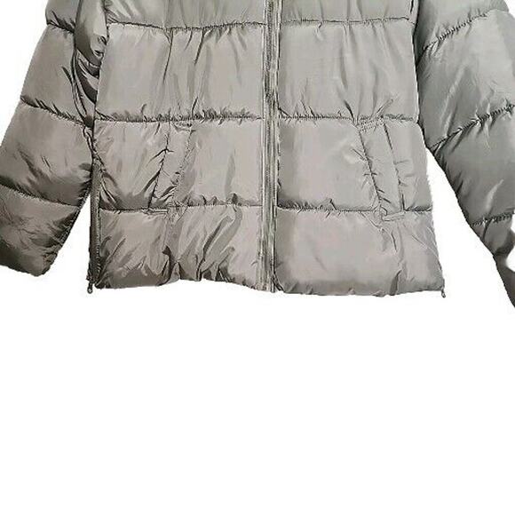 Ci SONO Womens Puffer Jacket Medium Size Silver Very Warm Smooth Zippers - Picture 4 of 9